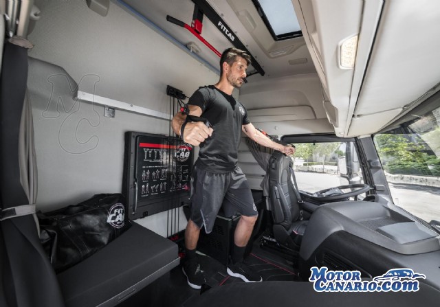 Iveco Fit Cab: un gimnasio en la cabina de un camión.